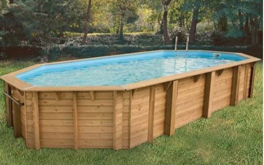 Piscine en bois hors sol octogonale