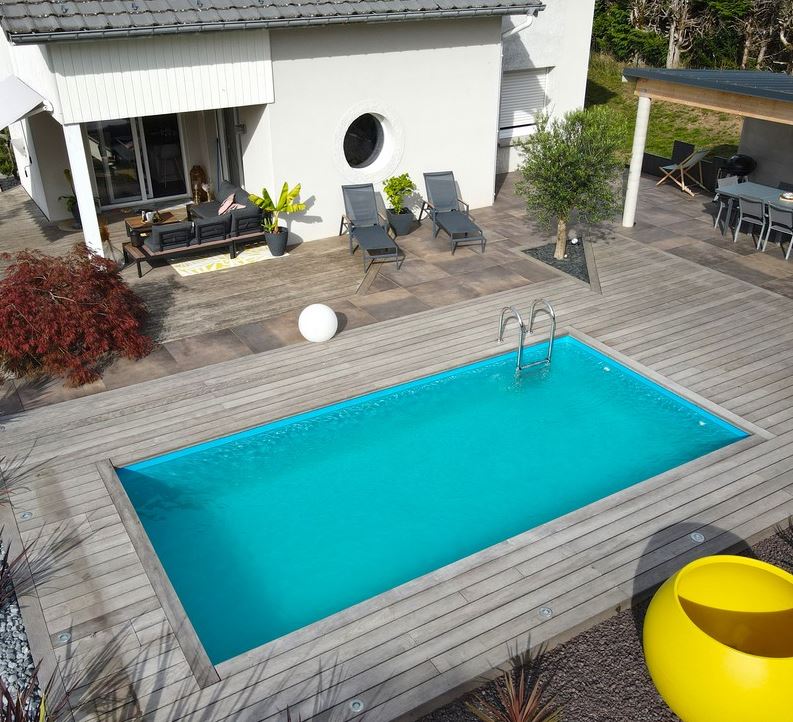 piscine bois rectangulaire enterrée