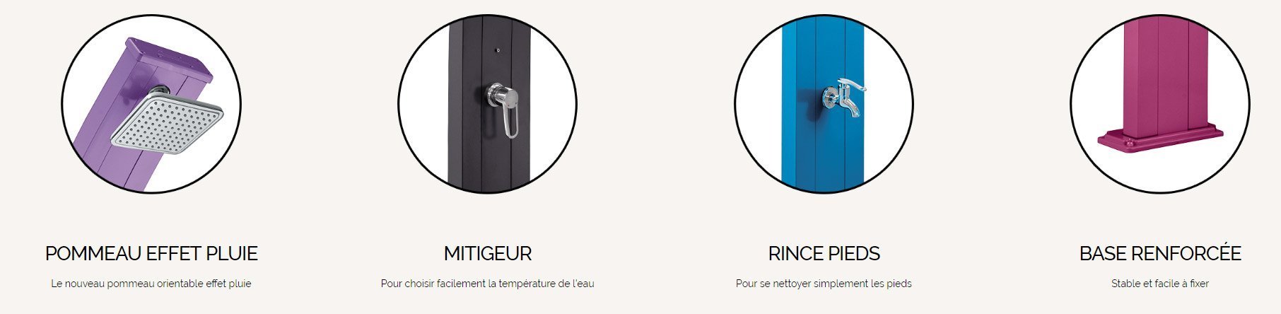 Equipement douche solaire spring